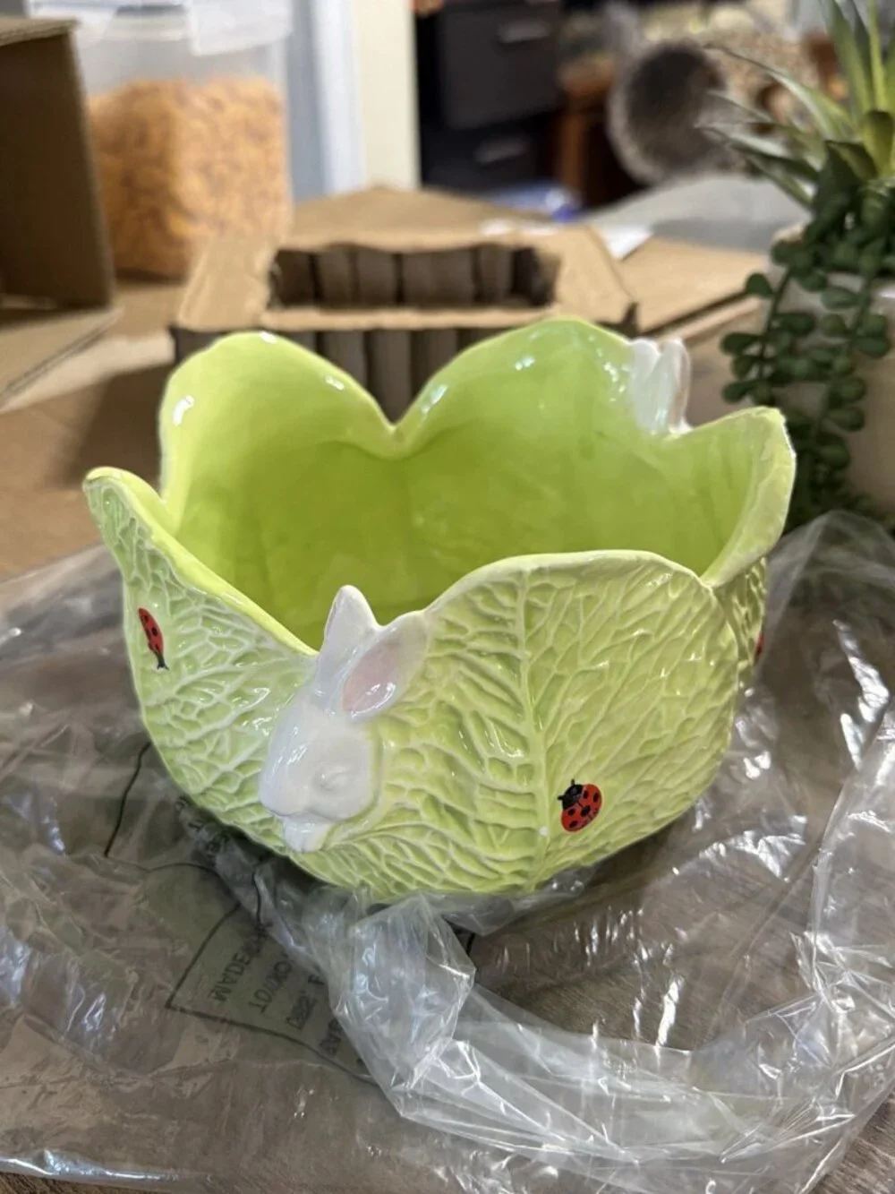Yankee Candle Ceramic Easter Bunny Jar Candle Holder - NIB